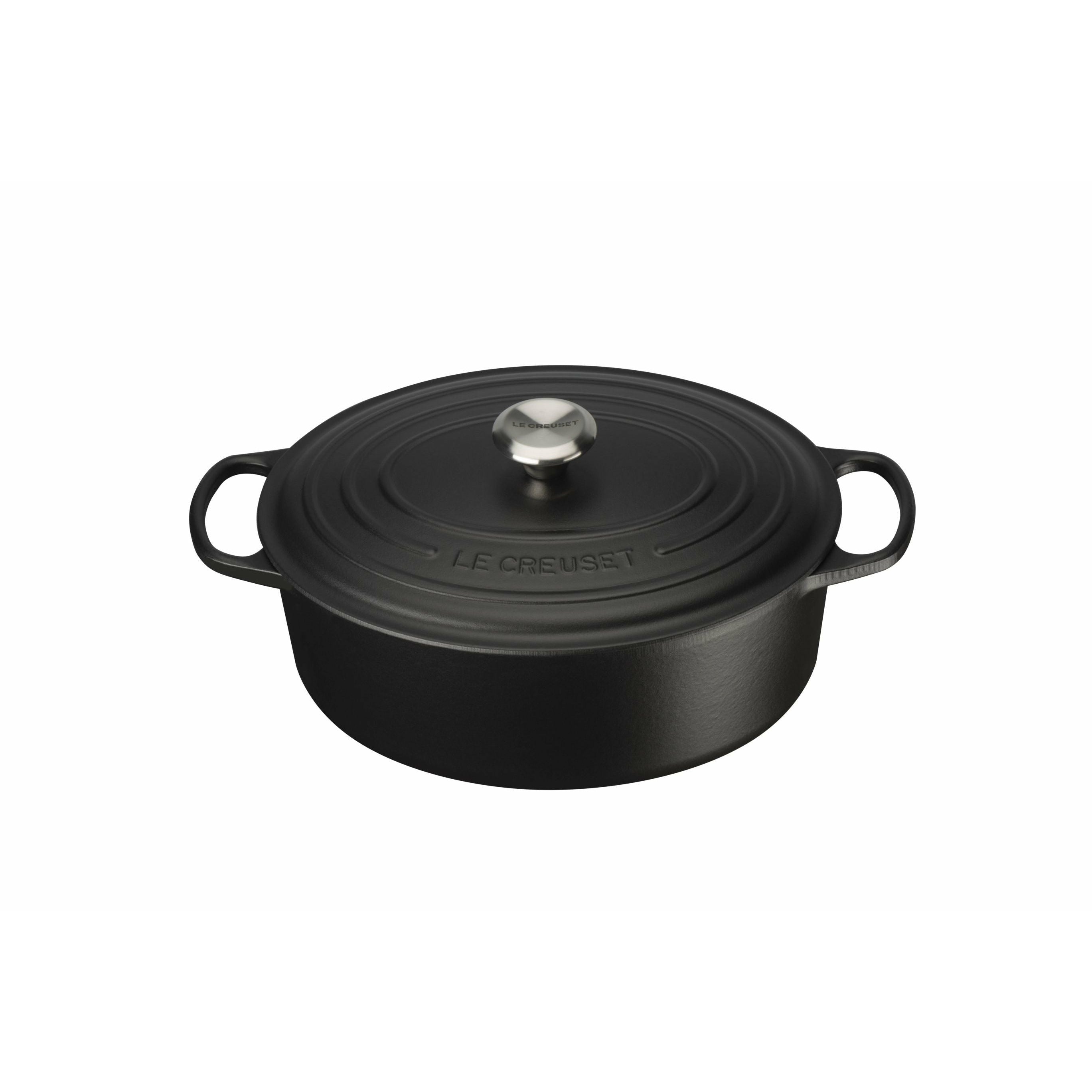 Le Creuset Signature Oval Röster 31 cm, schwarz