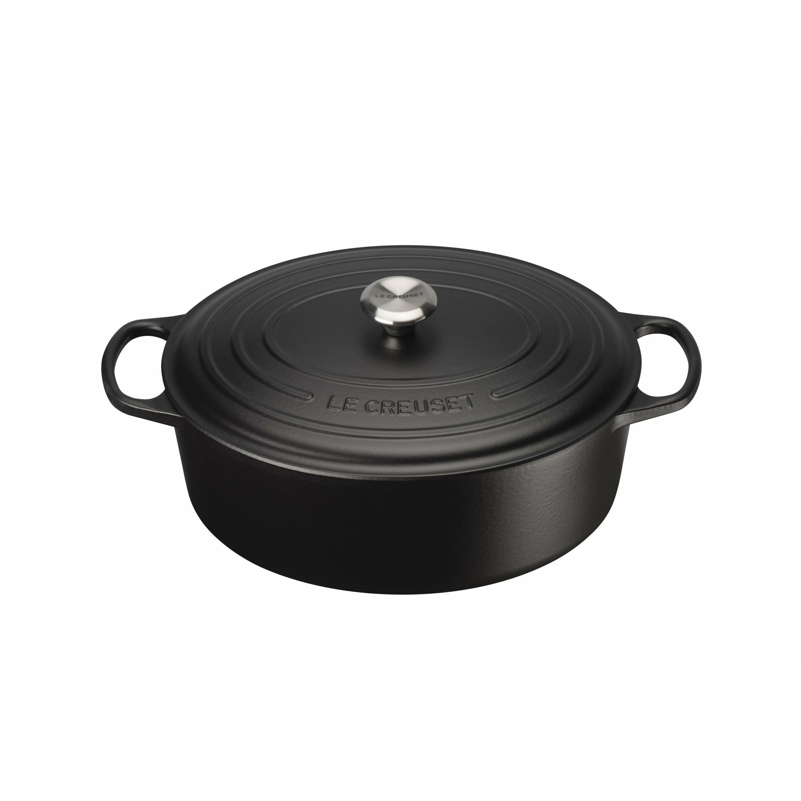 Le Creuset Signature Oval Roaster 35 cm, svart