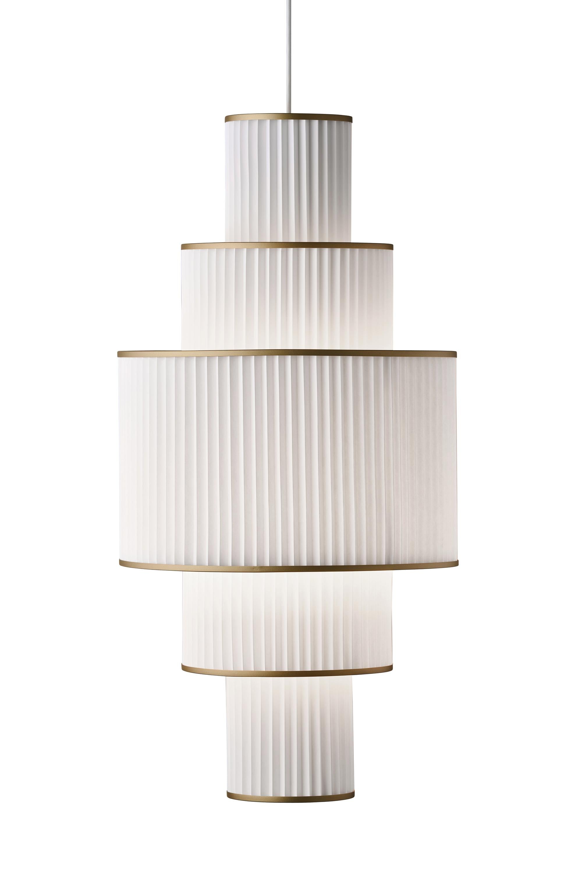 Le Klint Plivello Suspension Lamp Golden/White med 5 nyanser (S M L M S)