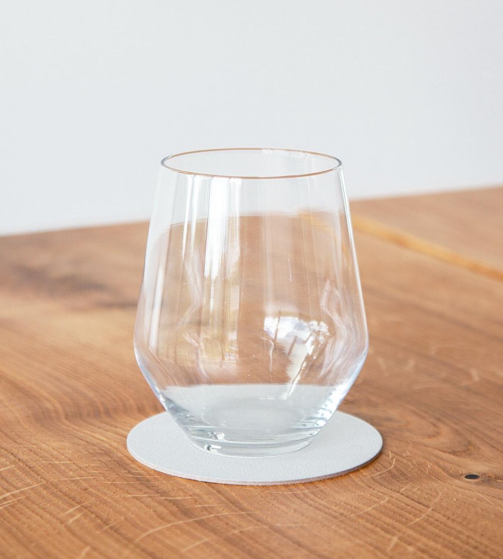 Lind DNA Circle en verre couvre en cuir nupo, métallique