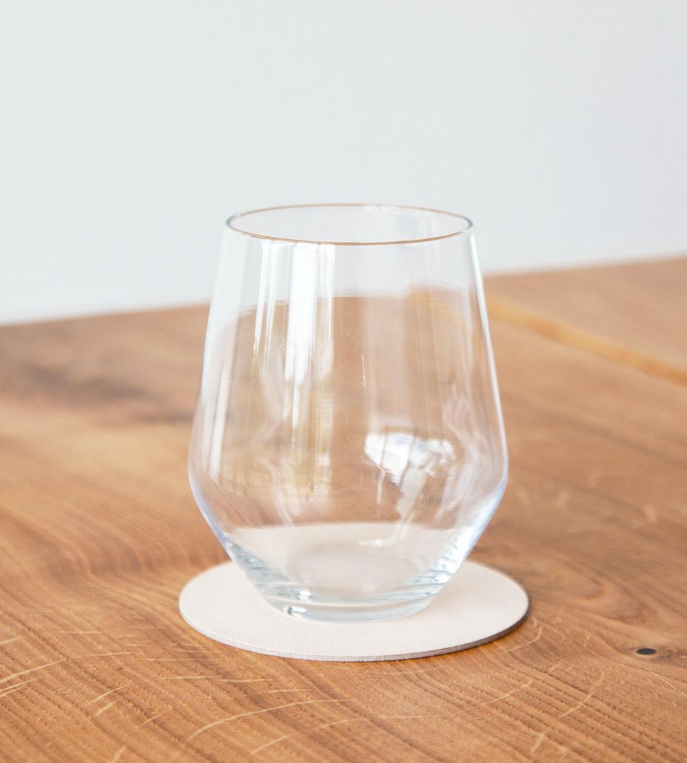 Lind DNA Circle Glass Coaster nupo läder, sand