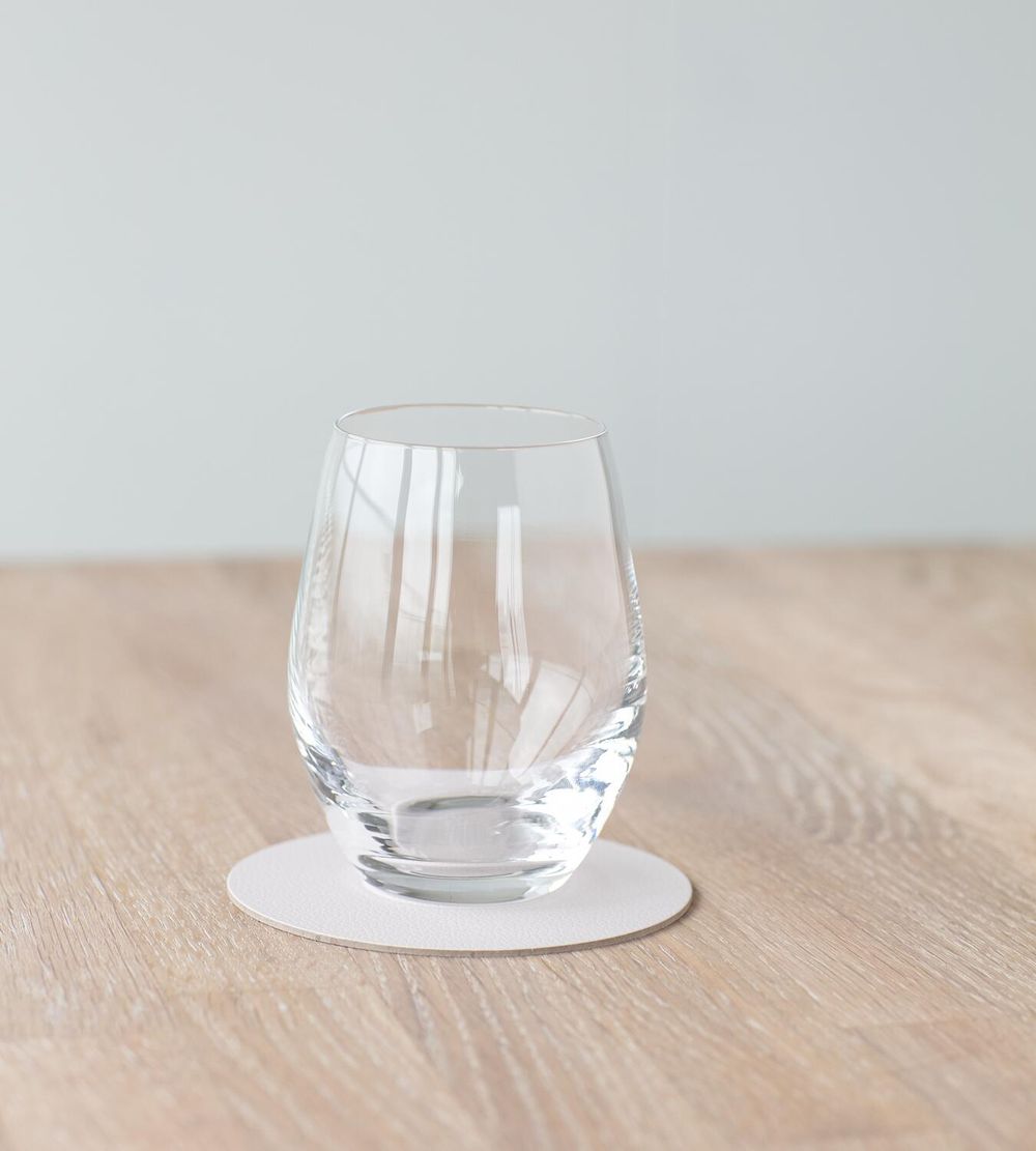 Lind DNA Circle Glass Coaster nupo läder, mjuk naken