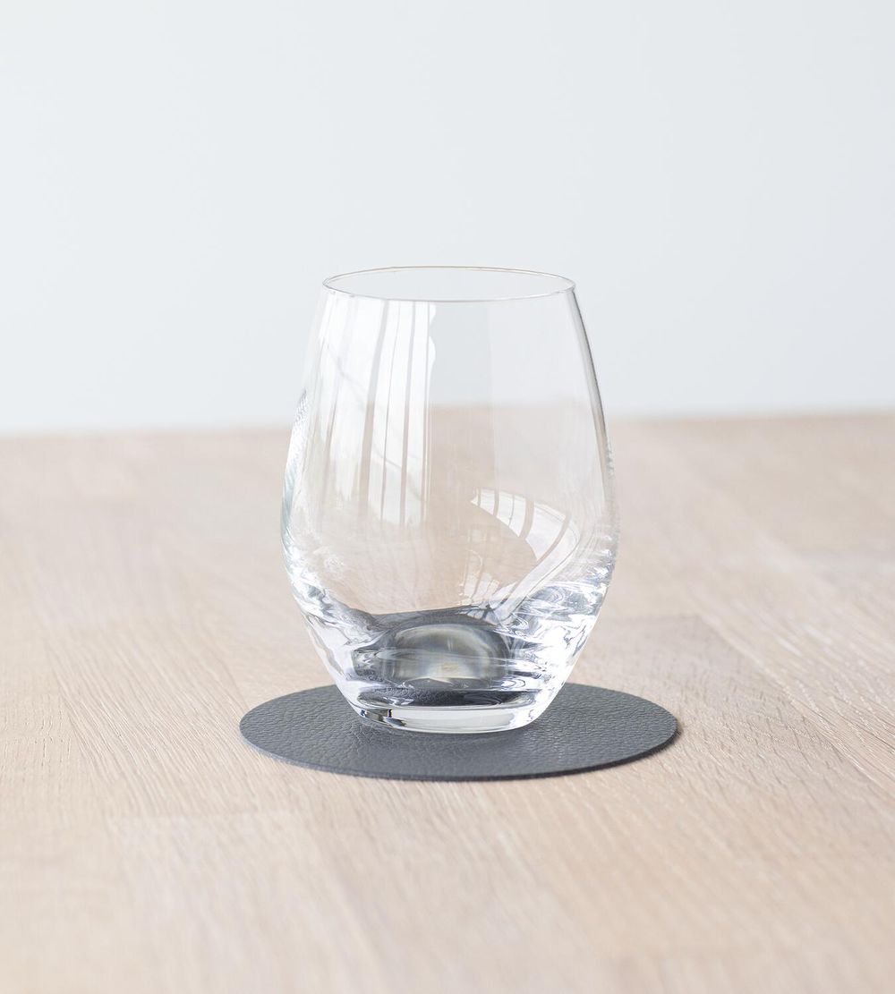 Lind ADN Circle Glass Coaster Cuero sereno, antracita