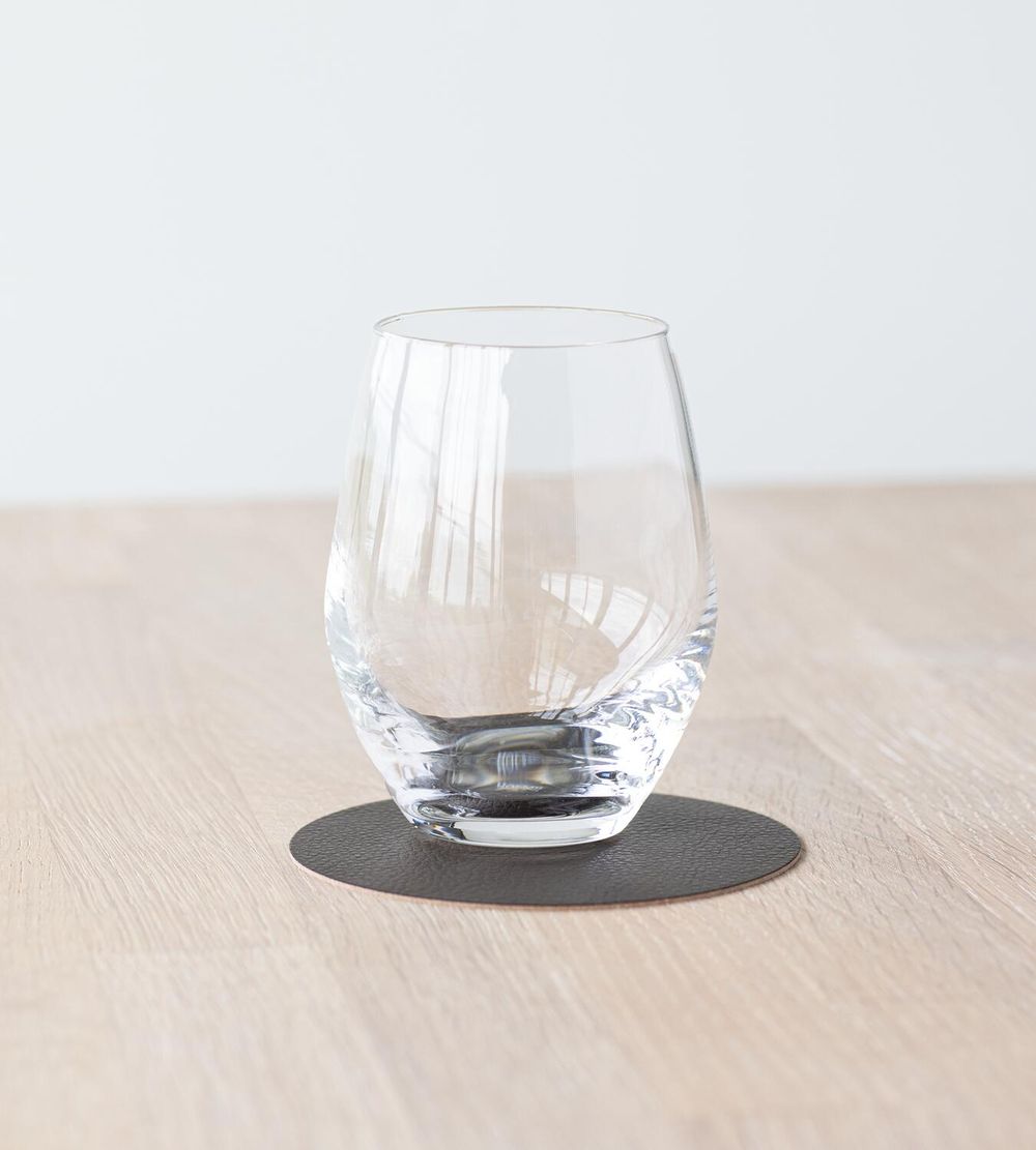 Lind DNA Circle Glass Coaster Serene Leder, Ha Sel