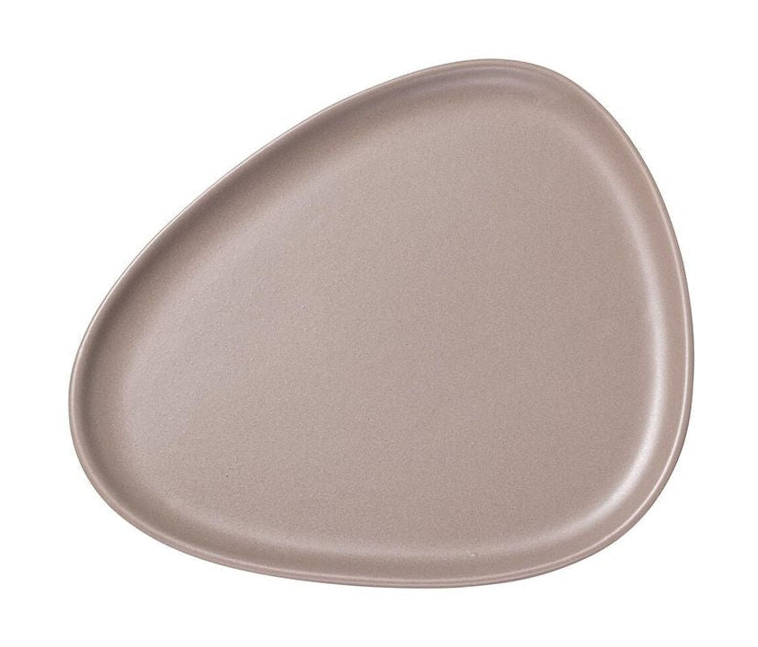 Lind Dna Curve Earthenware Plate, Warm Grey