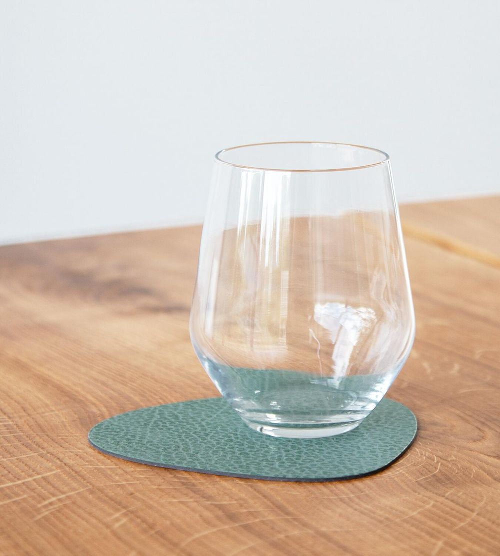 Lind DNA Curve Glass Coaster Hippo Leder, Pastellgrün