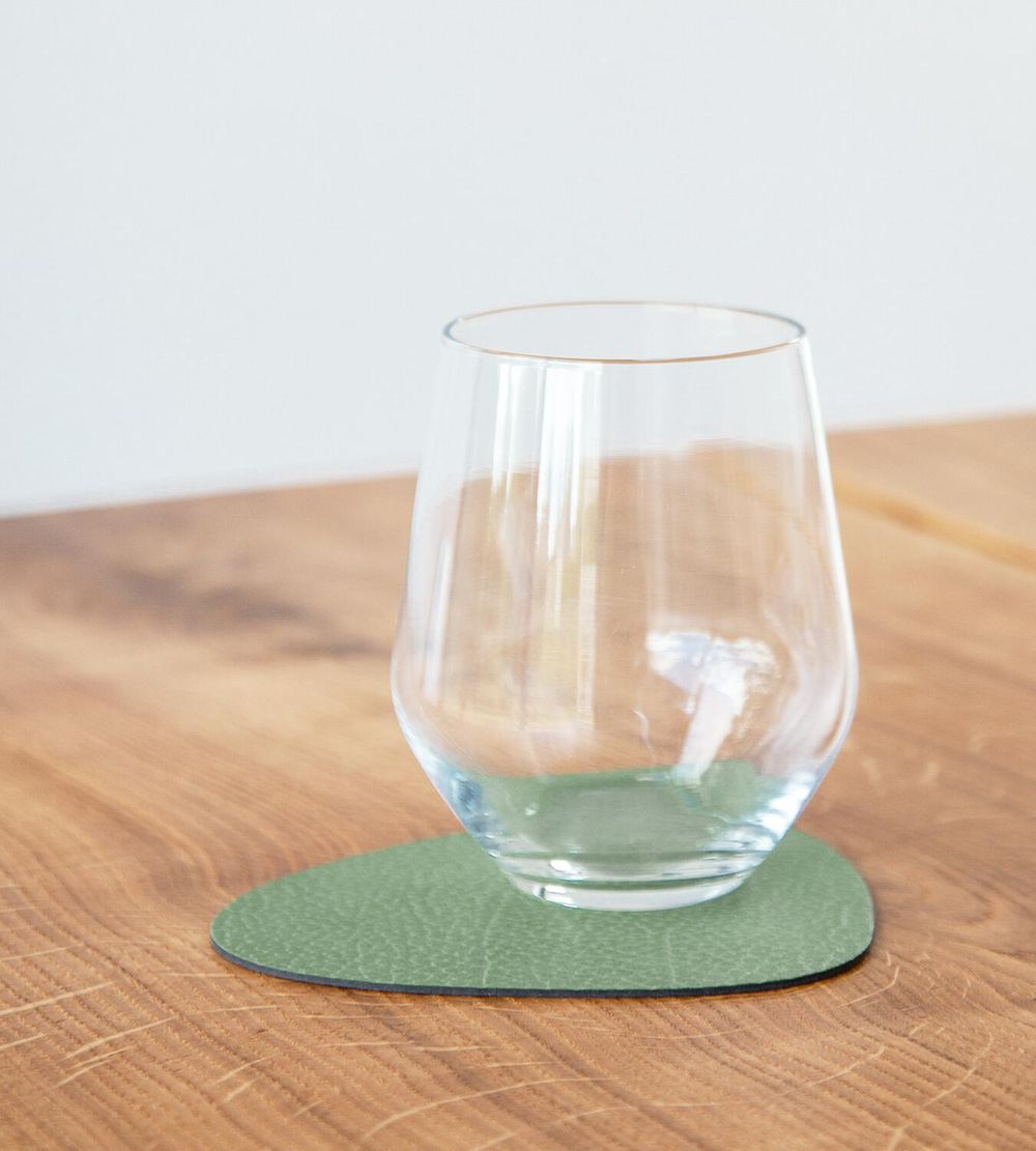 Lind DNA Curve Glass Coaster Hippo Leder, Waldgrün