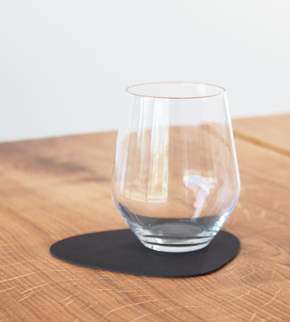 Lind DNA Curve Glass Coaster Nupo læder, mørkebrun