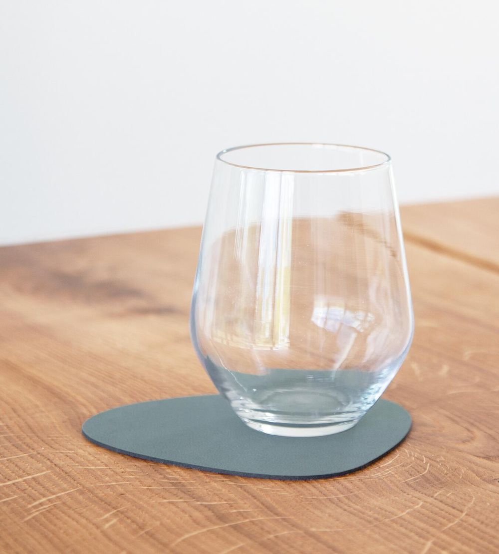 Lind DNA Curve Glass Coaster nupo läder, pastellgrön