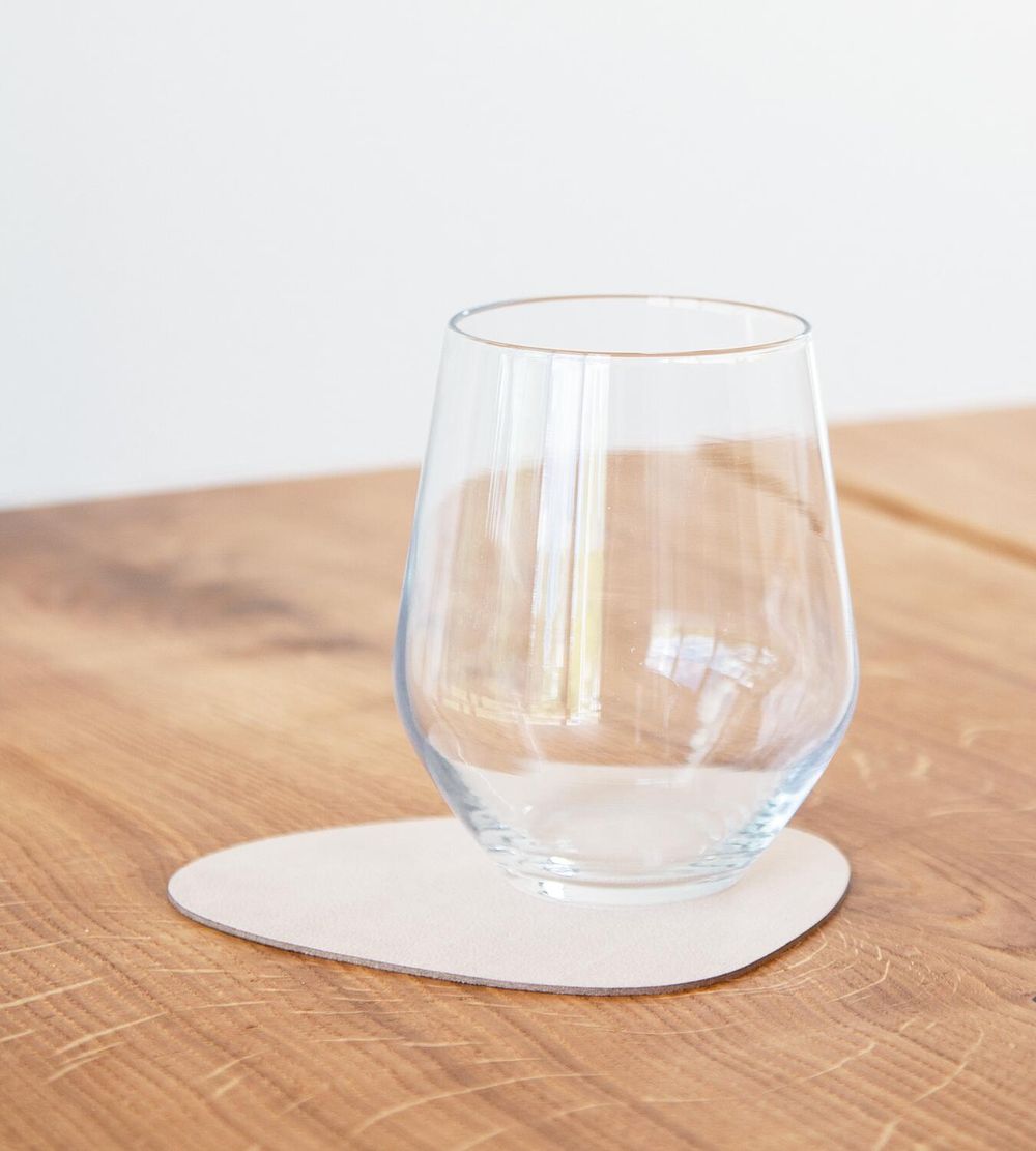 Lind DNA Curve Glass Coaster nupo läder, sand