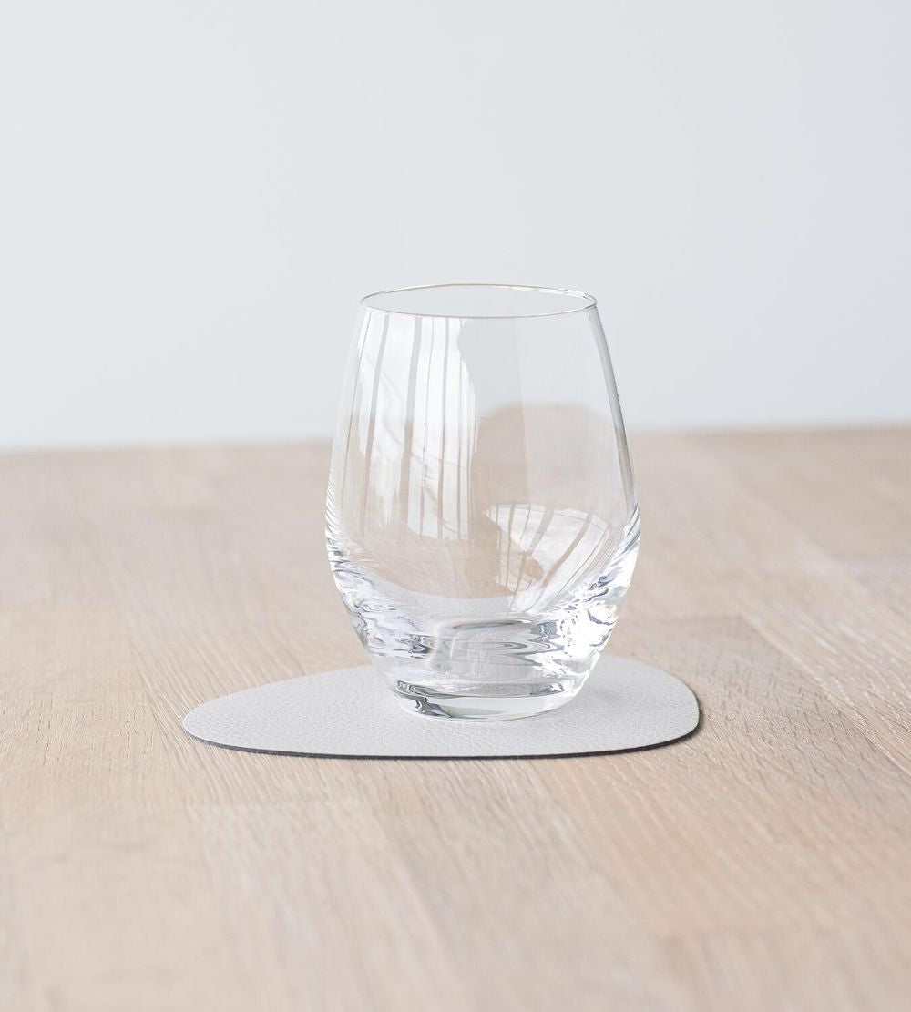 Lind DNA Curve Glass Coaster Serene læder, fløde