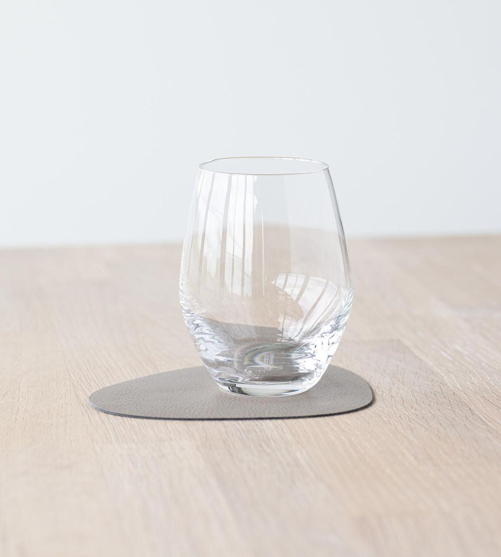 Lind DNA Curve Glass Coaster Serene Leather, Gray