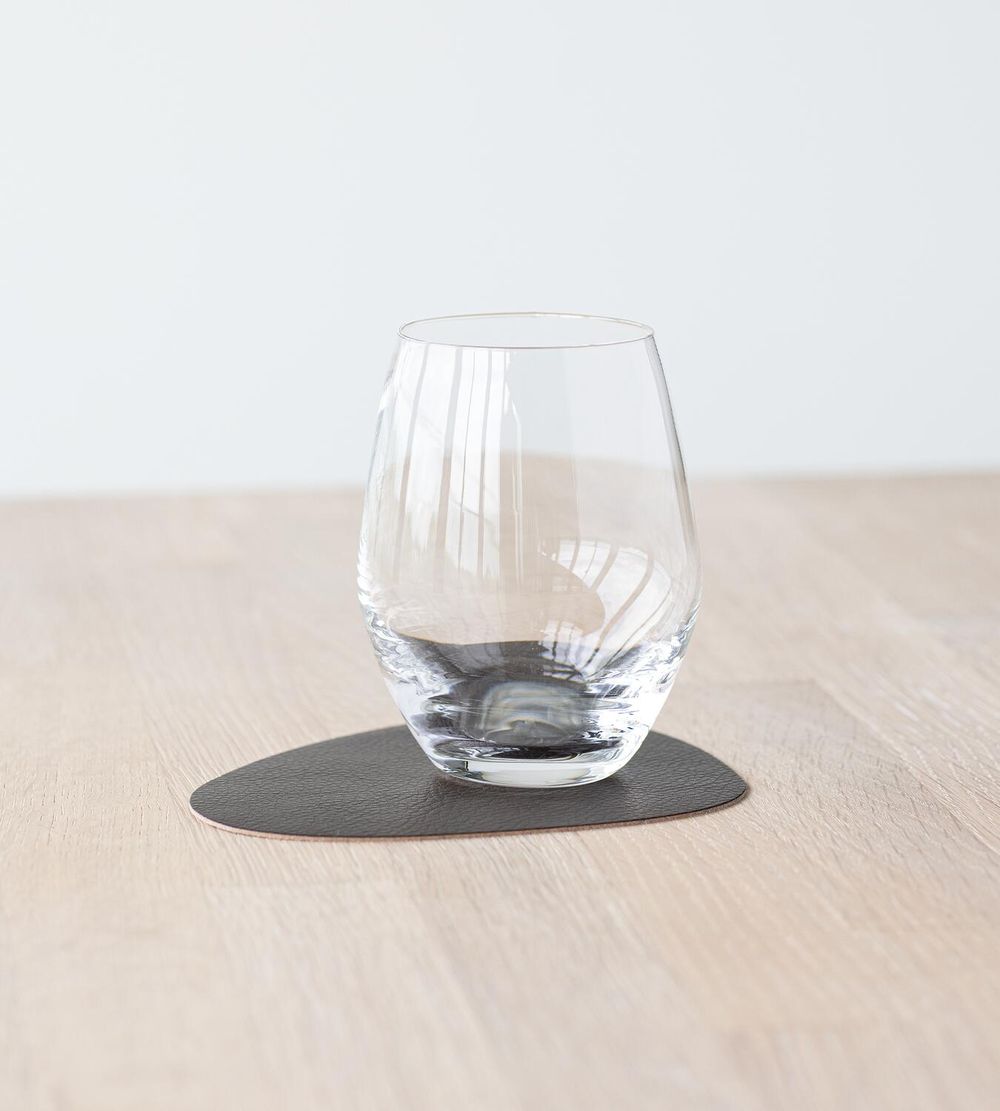 Lind Curve Curve Glass Coaster Leather, HA Sel