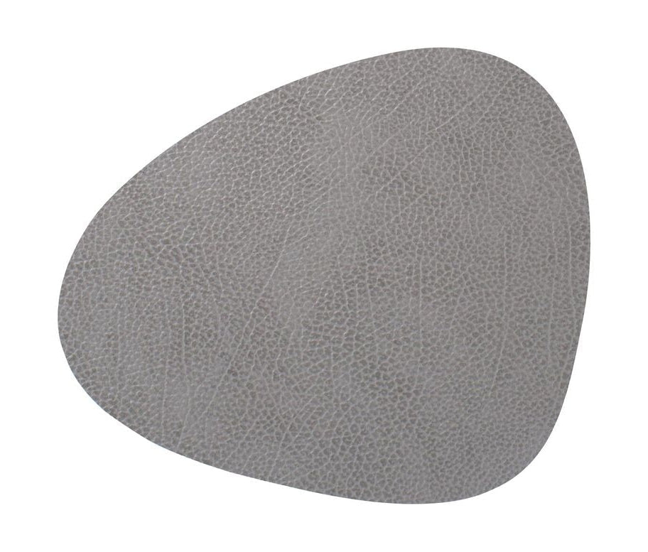 Lind DNA Curve Placemat Hippo Leather L, Anthracite Grey