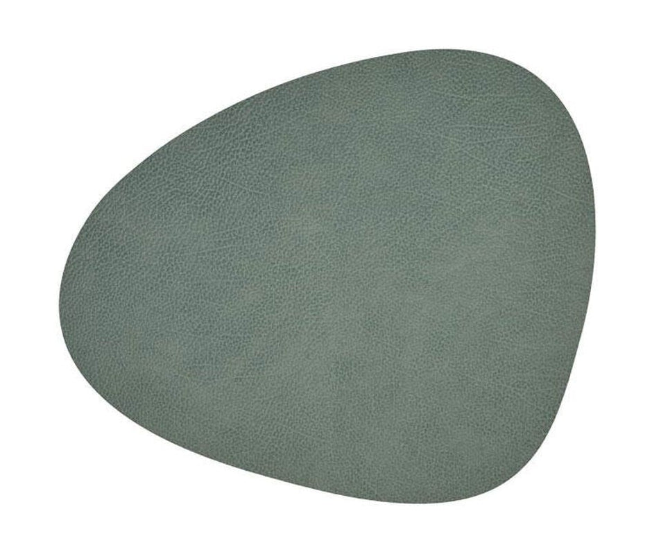 Lind DNA Curve Placemat Hippo Leather L, Pastell Green