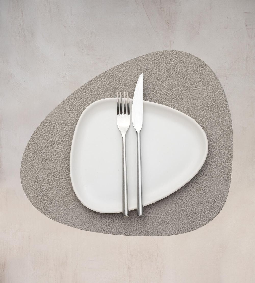 Lind ADN Curve Placemat Hippo Leather M, gris anthracite