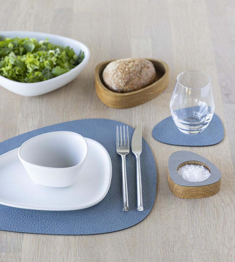 Lind ADN Curve Placemat Hippo Leather M, bleu clair