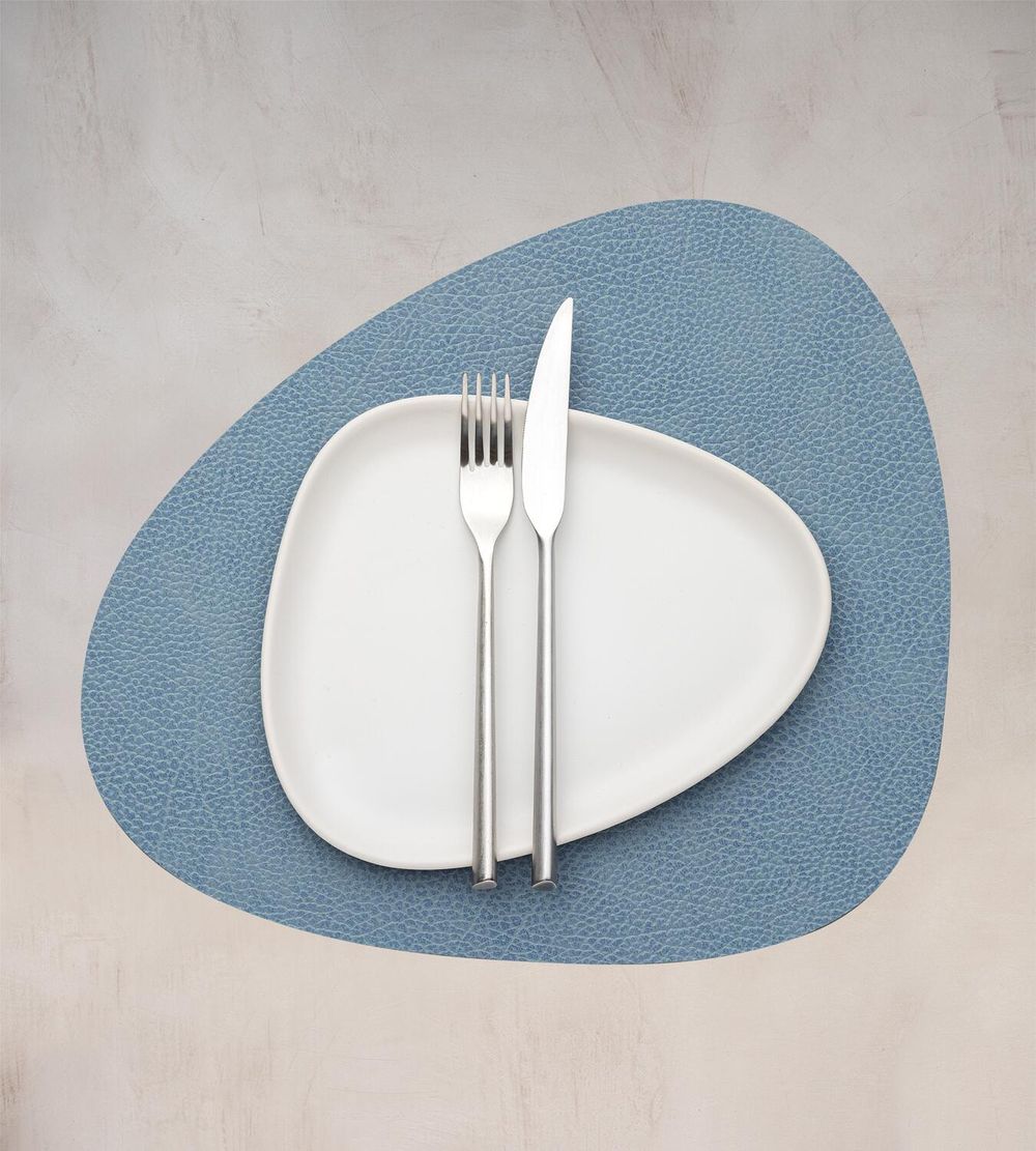 Lind ADN Curve Placemat Hippo Leather M, bleu clair