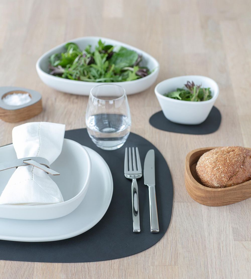 Lind ADN Curve Placemat Nupo Leather L, anthracite