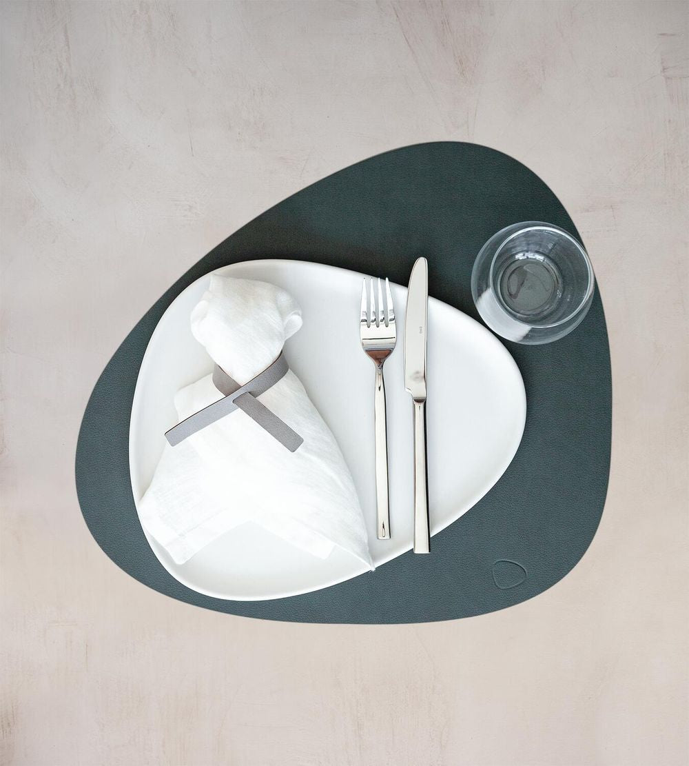 Lind ADN Curve Placemat Nupo Leather L, vert foncé