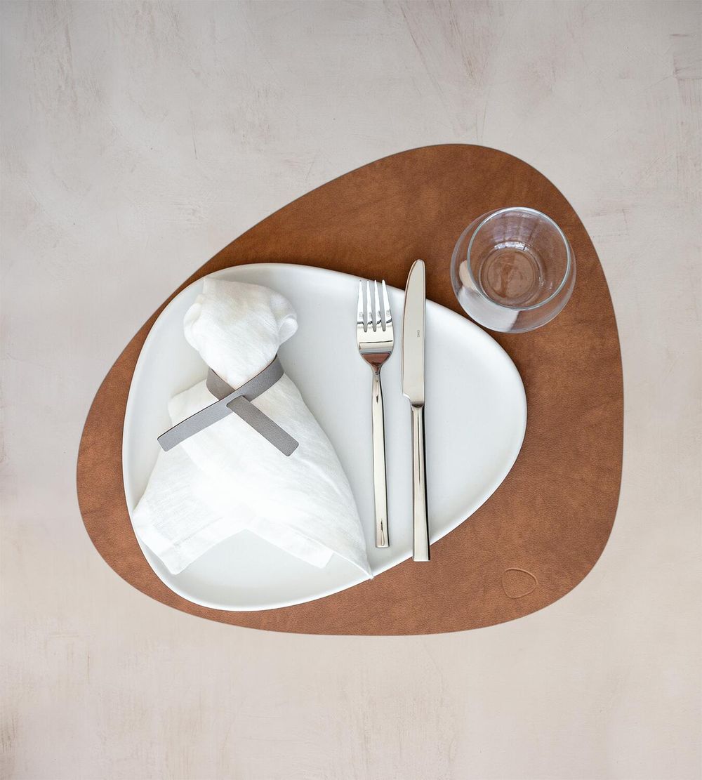 Lind ADN Curve Placemat Nupo Leather L, naturel