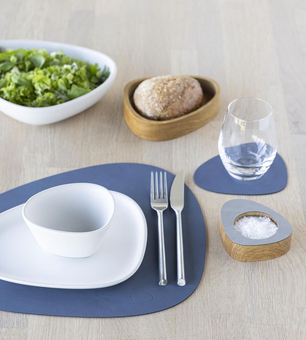 Lind DNA -Kurve placemat nupo Leder m, dunkelblau