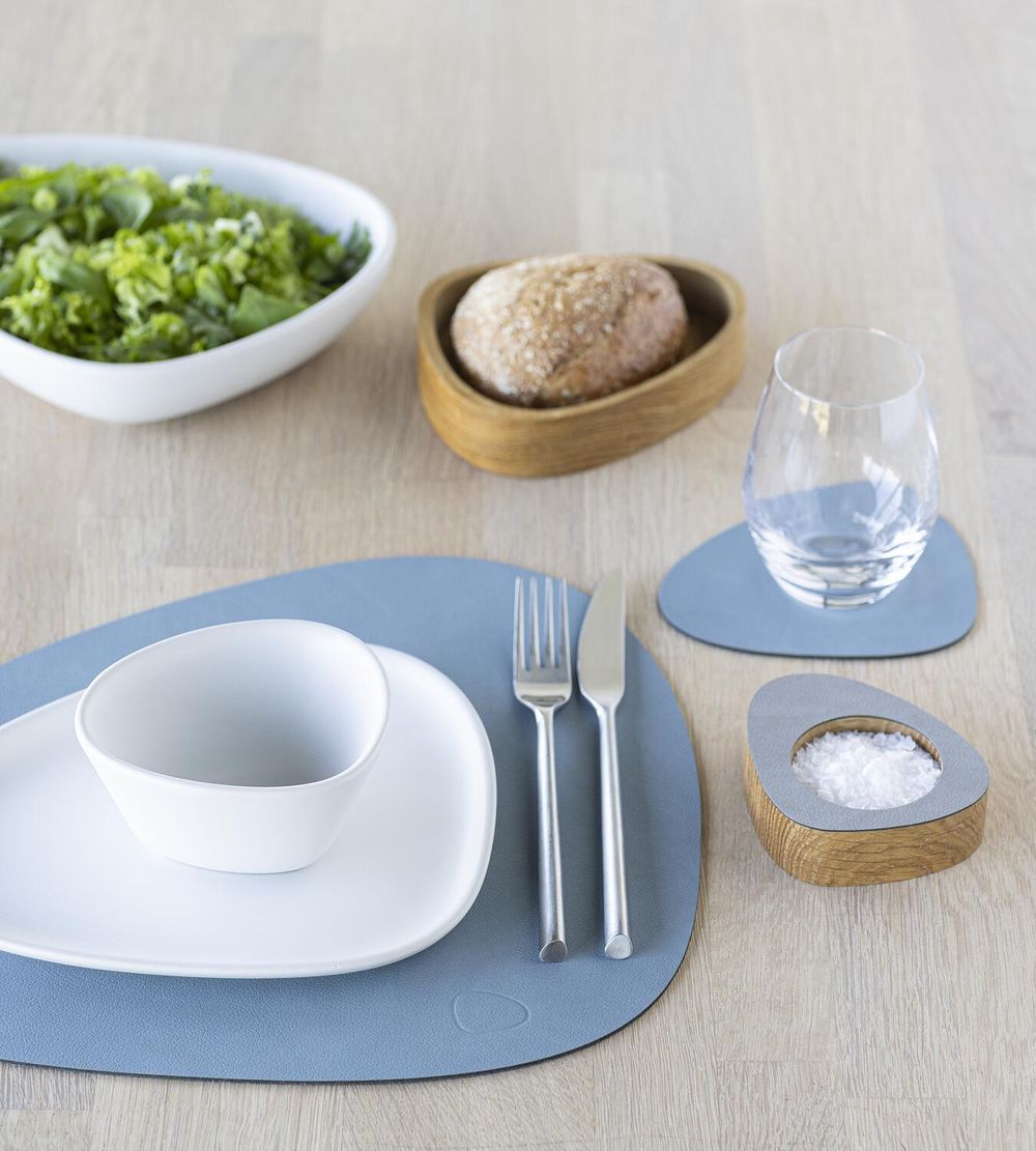 Lind ADN Curve Placemat Nupo Leather M, bleu clair