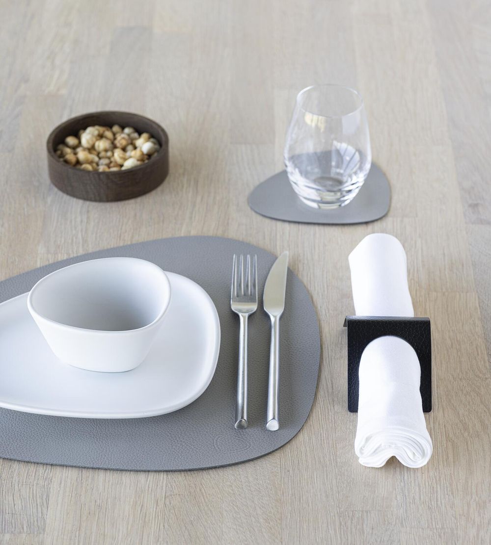 Lind ADN Curve Placemat Serene Cuir M, Gray Ash