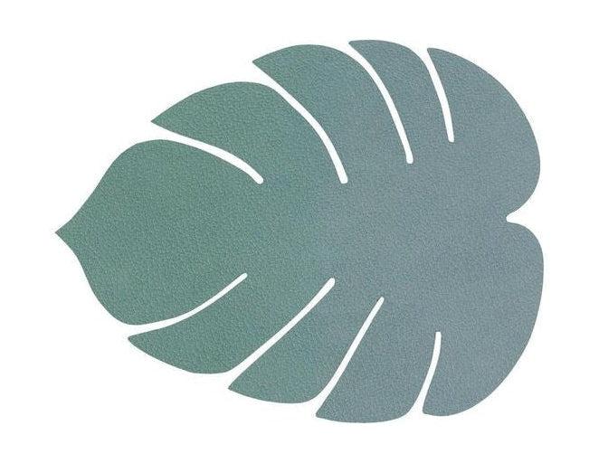 Lind DNA Leaf Glass Coaster nupo läder, pastellgrön