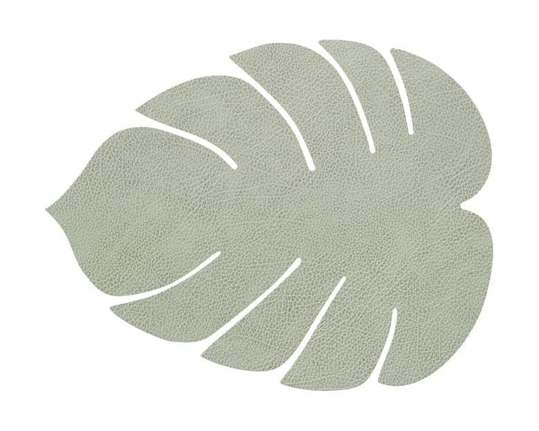 Lind ADN Leaf Placemat Hippo Leather S, Olive Green