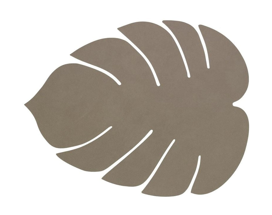 Lind DNA Leaf Placemat NuPo Leather L, armégrön