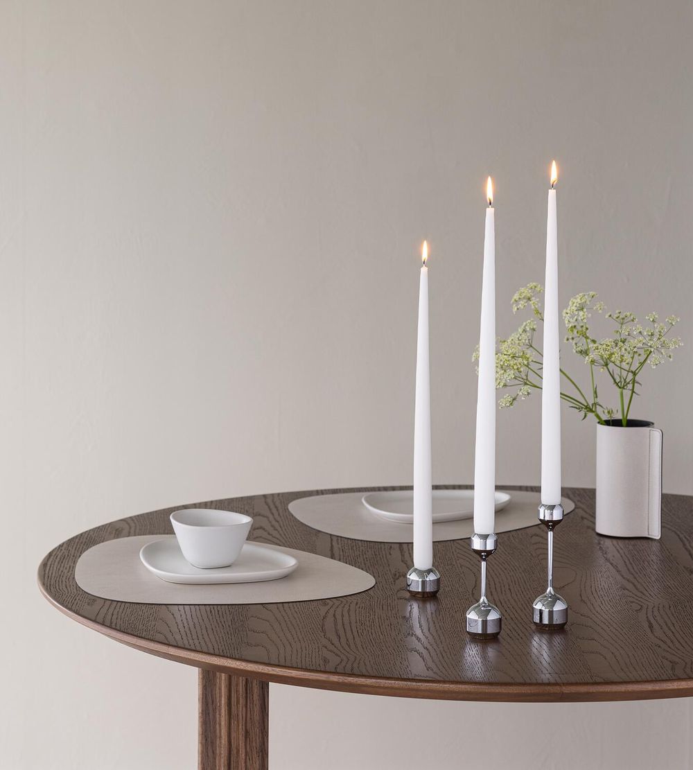 Lind DNA Silhouette 34 Candle Holder Set på 2, Chrome