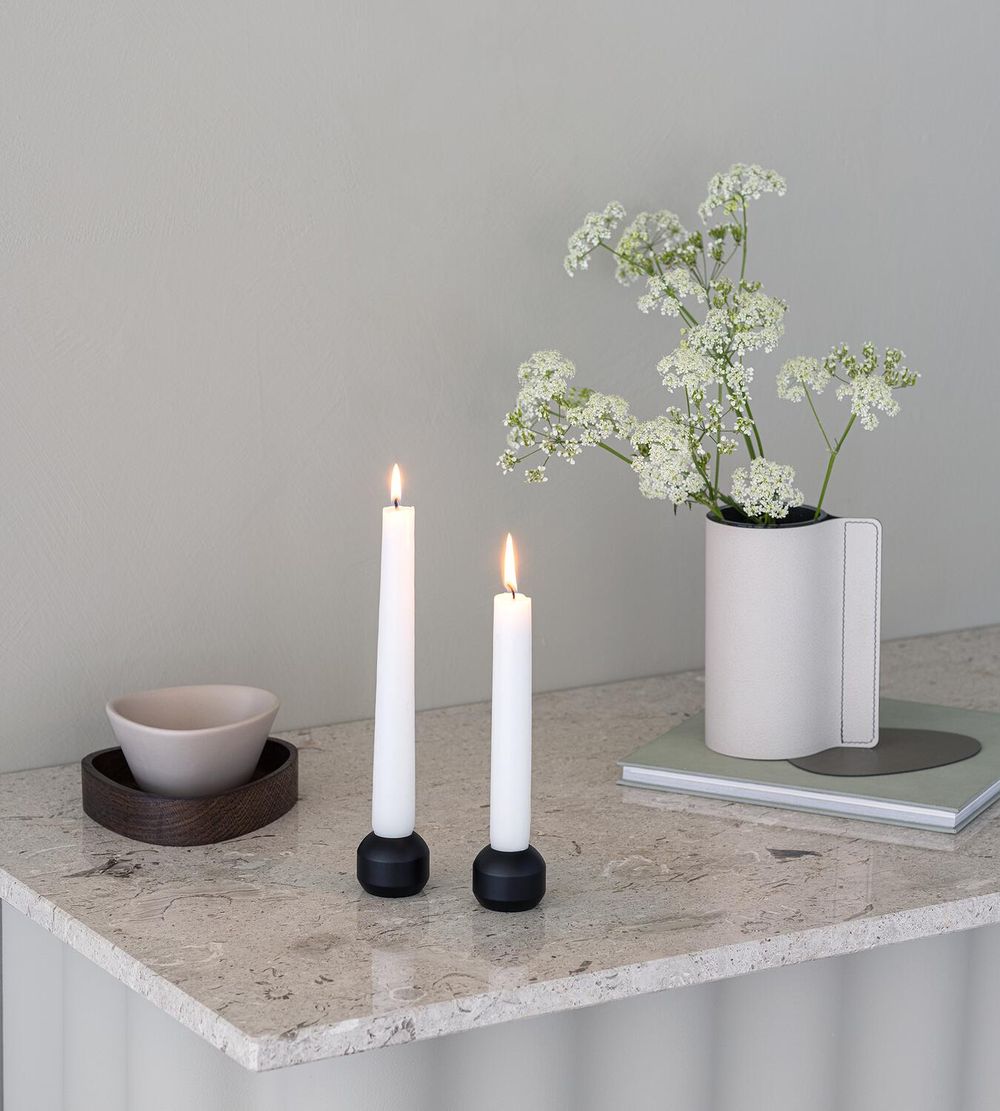 Lind ADN Silhouette 34 Candle Holder Set de 2, noir