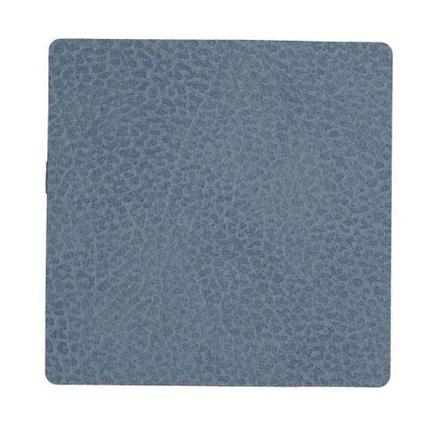 Lind DNA Square Glass Coaster Hippo Le cuir, bleu clair