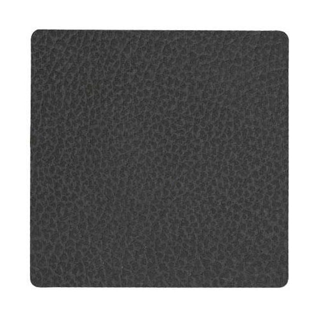 Lind DNA Square Glass Coaster Hippo Leather, anthracite noir