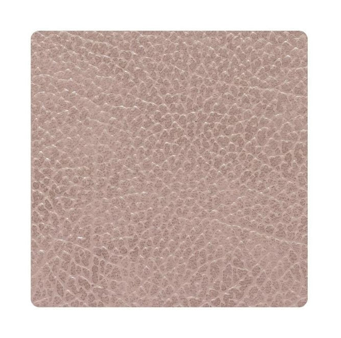 Lind DNA Square Glass Coaster Hippo Leder, warmes Grau