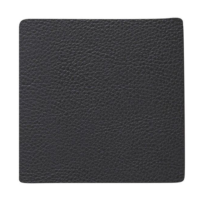 Lind ADN carré en verre coaster en cuir serein, anthracite