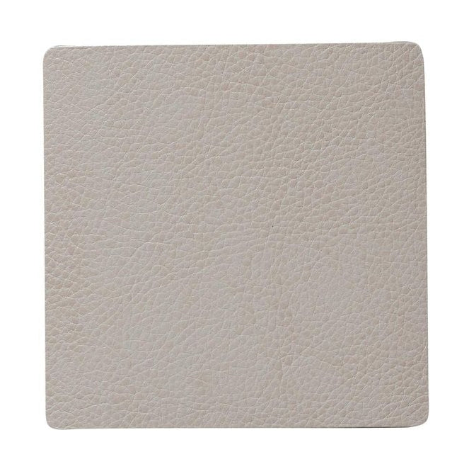 Lind DNA Square Glass Coaster Serene Leather, Cream