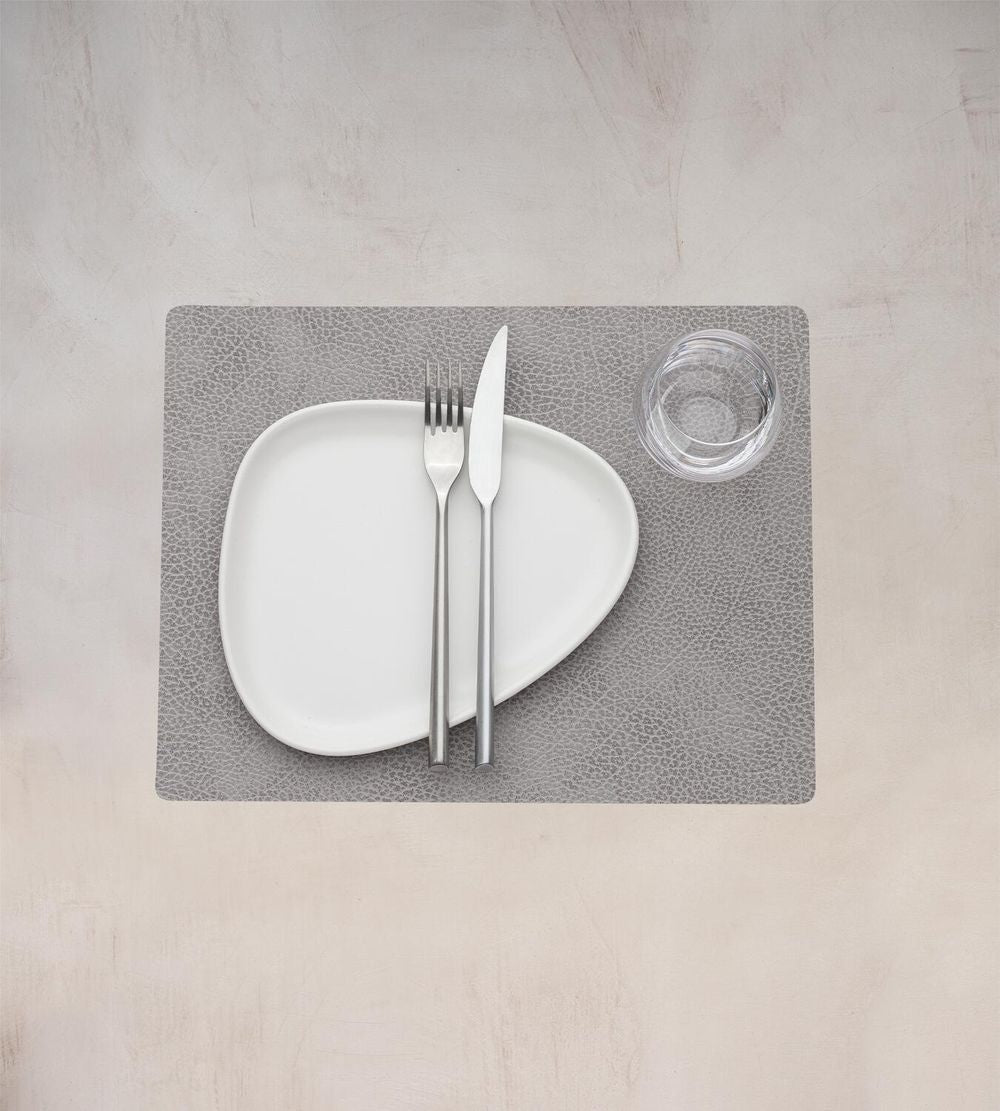 Lind DNA Square Placemat Hippo Leder M, Anthrazitgrau