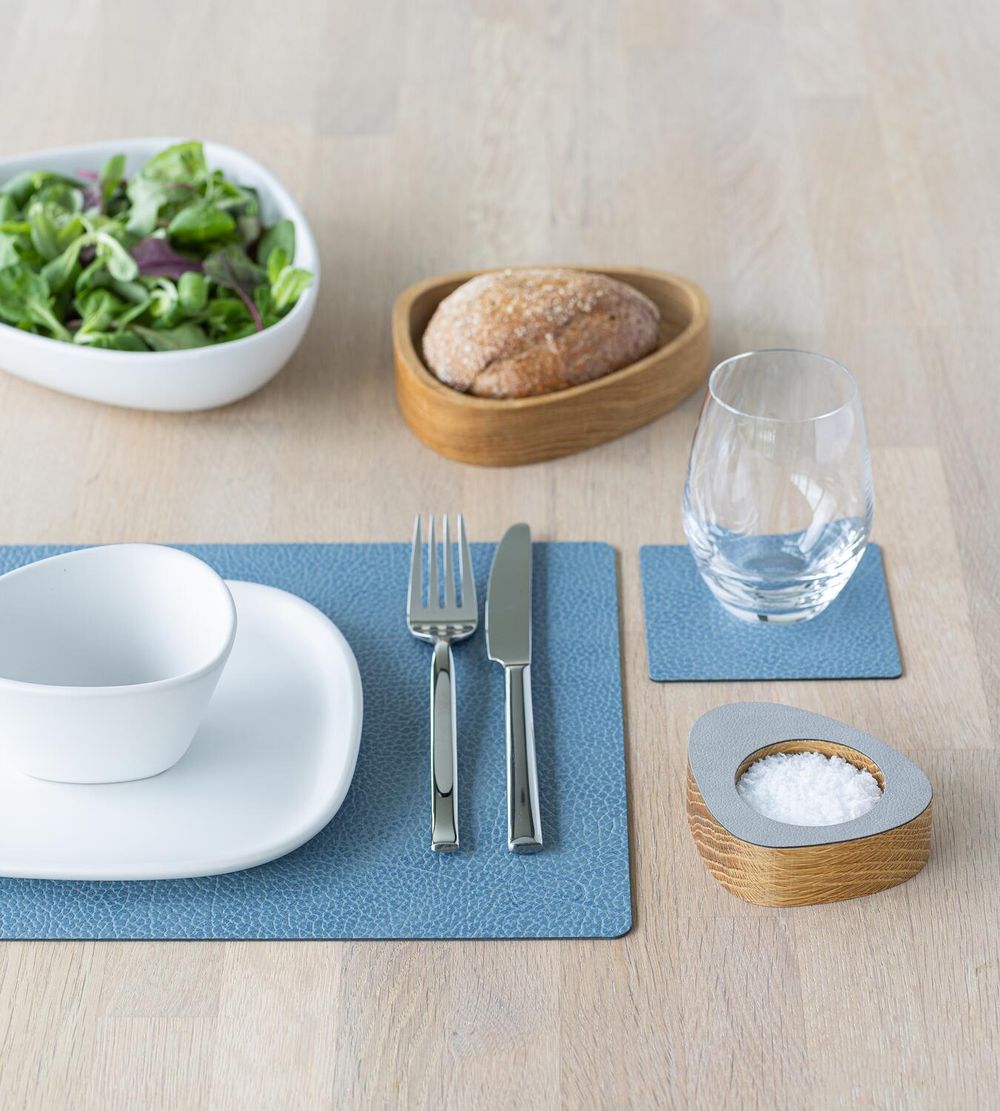 Lind DNA Square Placemat Hippo Leather M, bleu clair