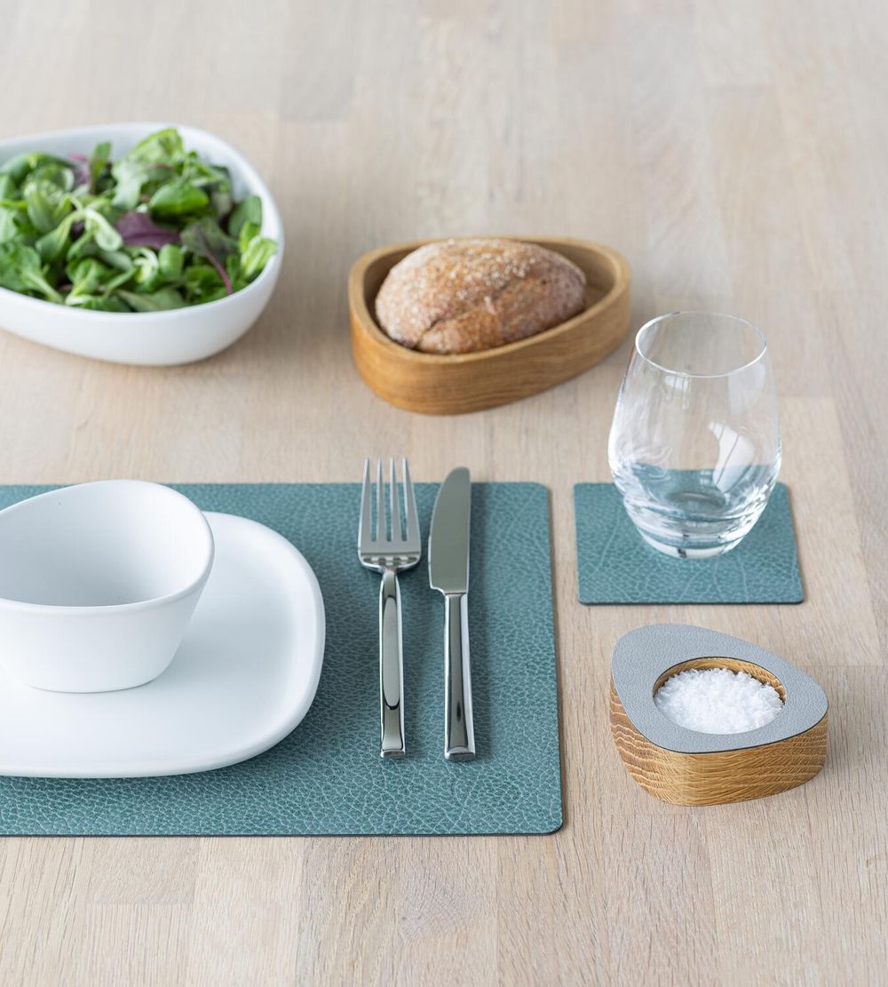 Lind DNA Square Placemat Hippo Leather M, Pastell Green