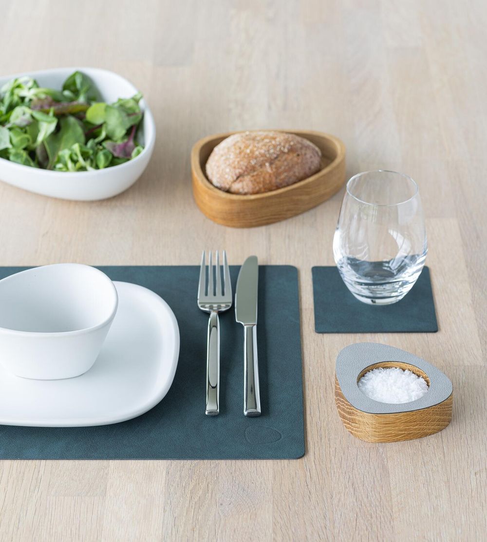 Lind DNA Square Placemat Nupo Leather M, vert foncé