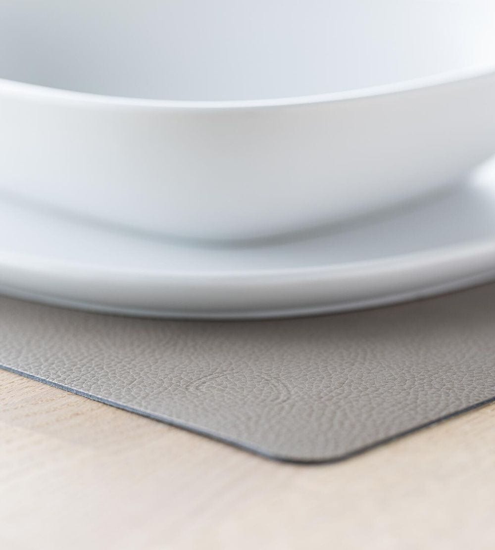 Lind DNA Square Placemat Serene Leather L, Gray