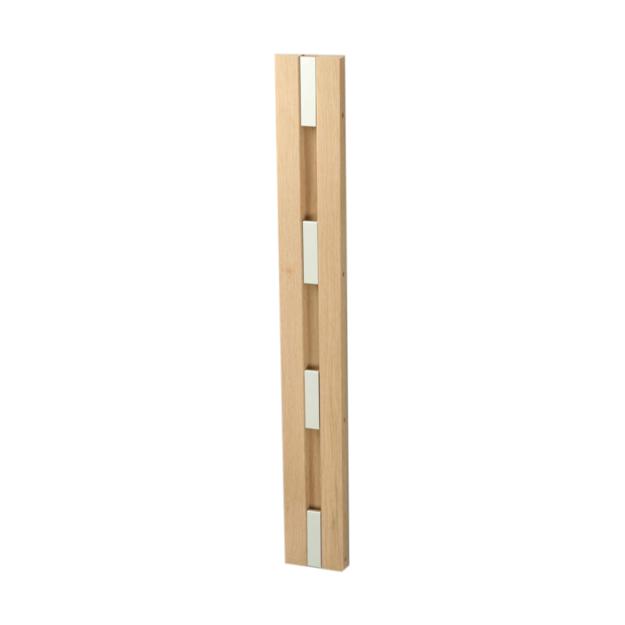 Loca Knax Vertical Coat Rack, Oak Untreated/Grey