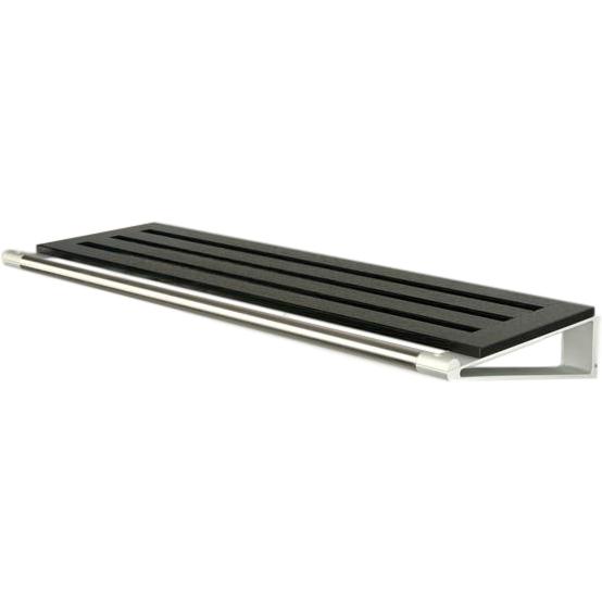 Loca Knax Hat Shelf 80 cm, eiken zwart gekleurd/aluminium