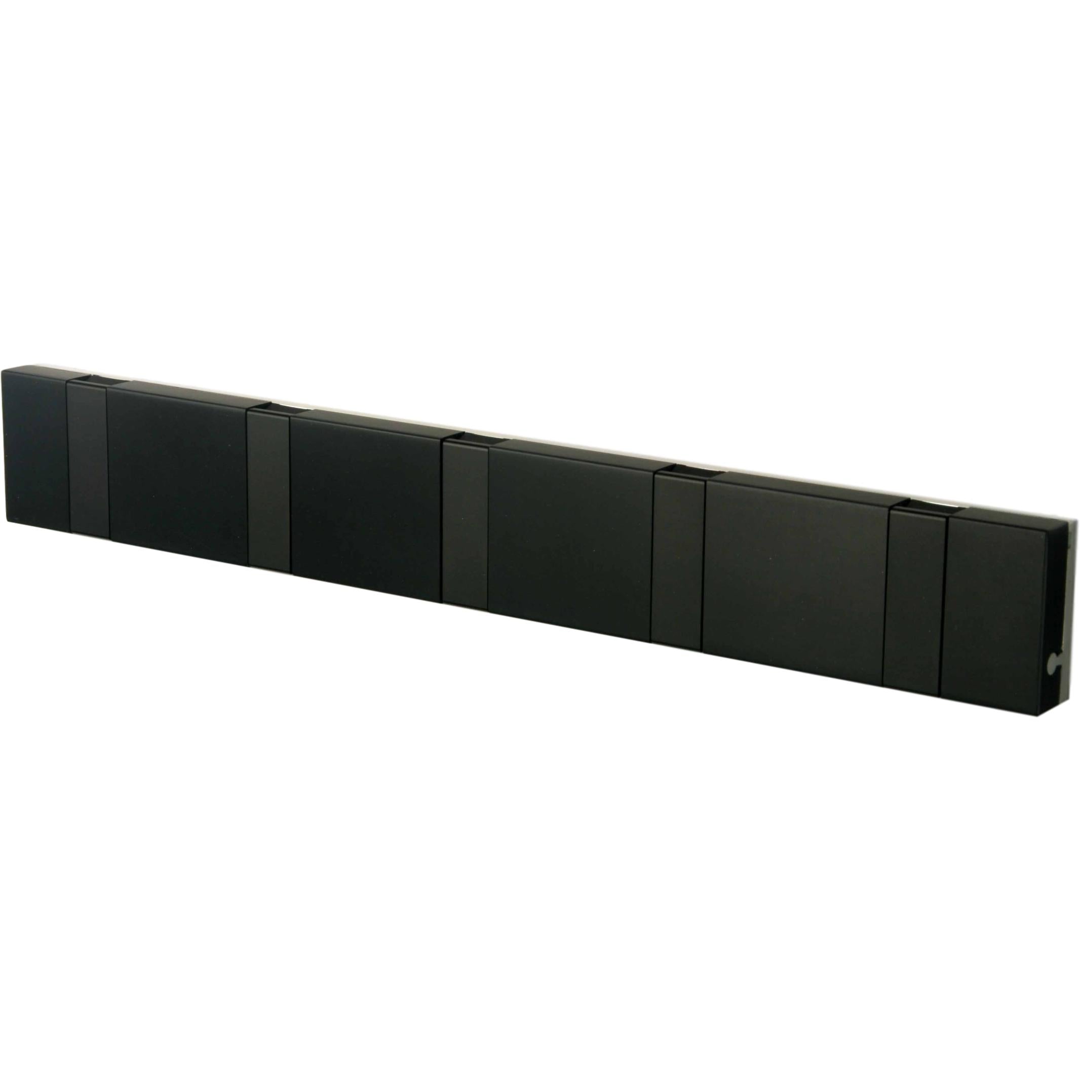 Loca knax lite horizontal coat rack 5 crochets, corian noir / noir