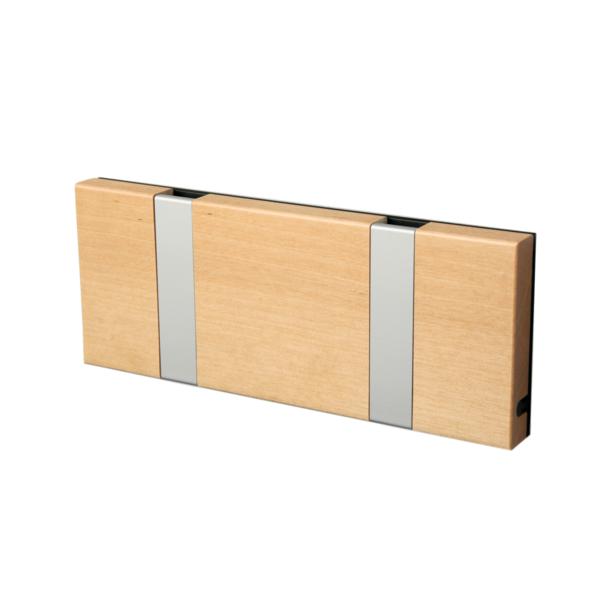 Loca Knax Horizontal Coat Rack 2 ganchos, jabón de abedul/gris