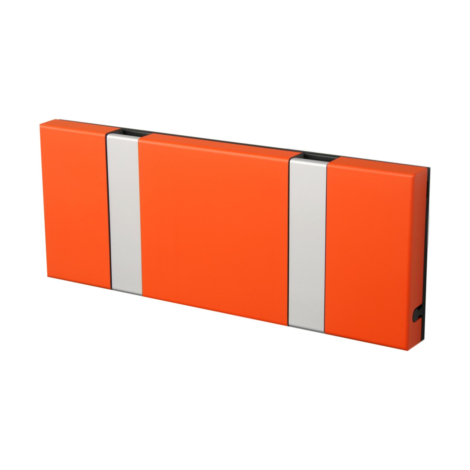 Loca Knax horizontaler Kleiderregal 2 Haken, heißes Orange/Grau