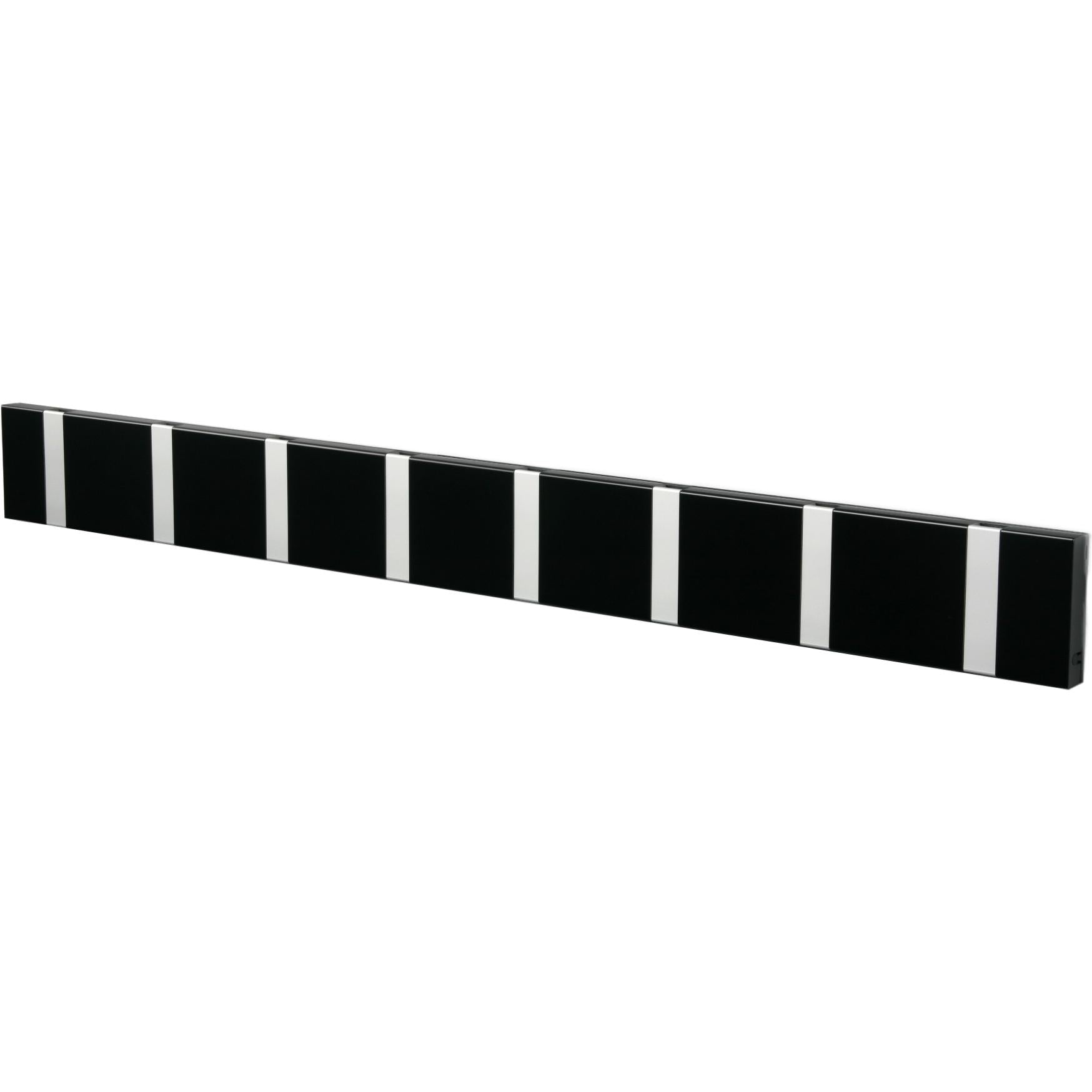 Loca Knax horizontaler Kleiderregal 8 Haken, schwarz/grau