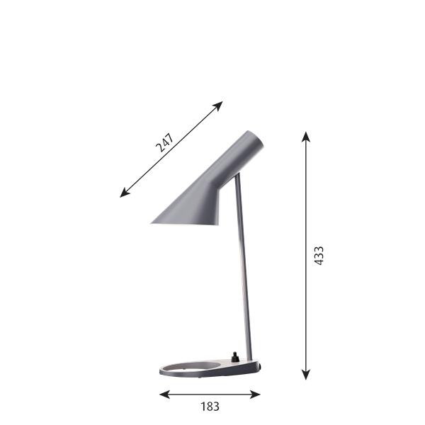 Louis Poulsen AJ Table Lamp mini, cinza escuro